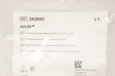 Vyaire 2K8080 AirLife Positive End Expiratory Pressure Valve 5-20cm H2O (x)